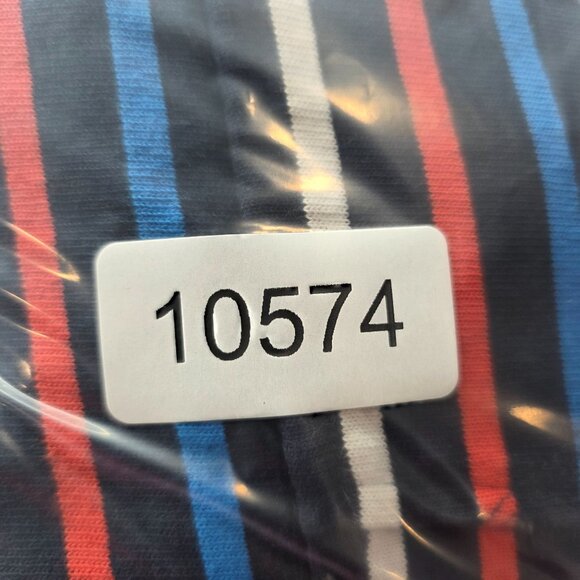 Womens J.Crew Multicolor Striped Cropped Hoodie Shirt Kangaroo Pockets Size L - Picture 7 of 7